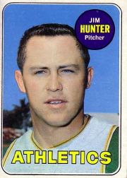 1969 Topps Baseball Cards      235     Jim Hunter
